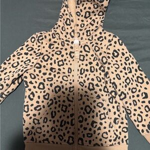 Cat & Jack Tan Leopard Print Kids Sweater